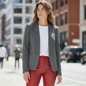 EUC SZ 2 Theory Frima Charcoal Gray Open-front  Blazer